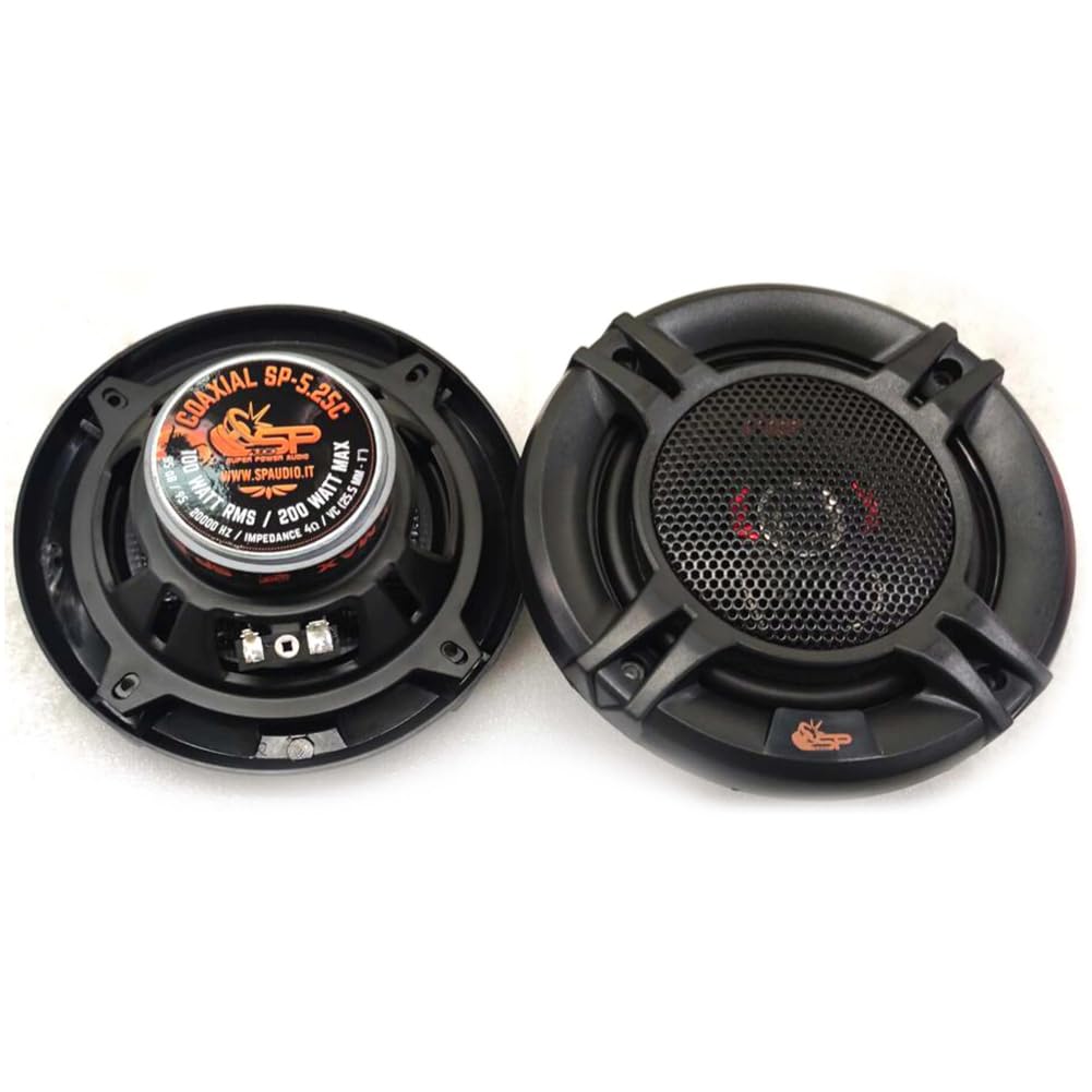 Altoparlanti Coassiali SP AUDIO SP-5.25CX - 5.25 Pollici (13 Cm), 100W RMS, 4 Ohm, Sensibilità 94 DB, Venduti A Coppia Altoparlanti Auto SP-5.25CX