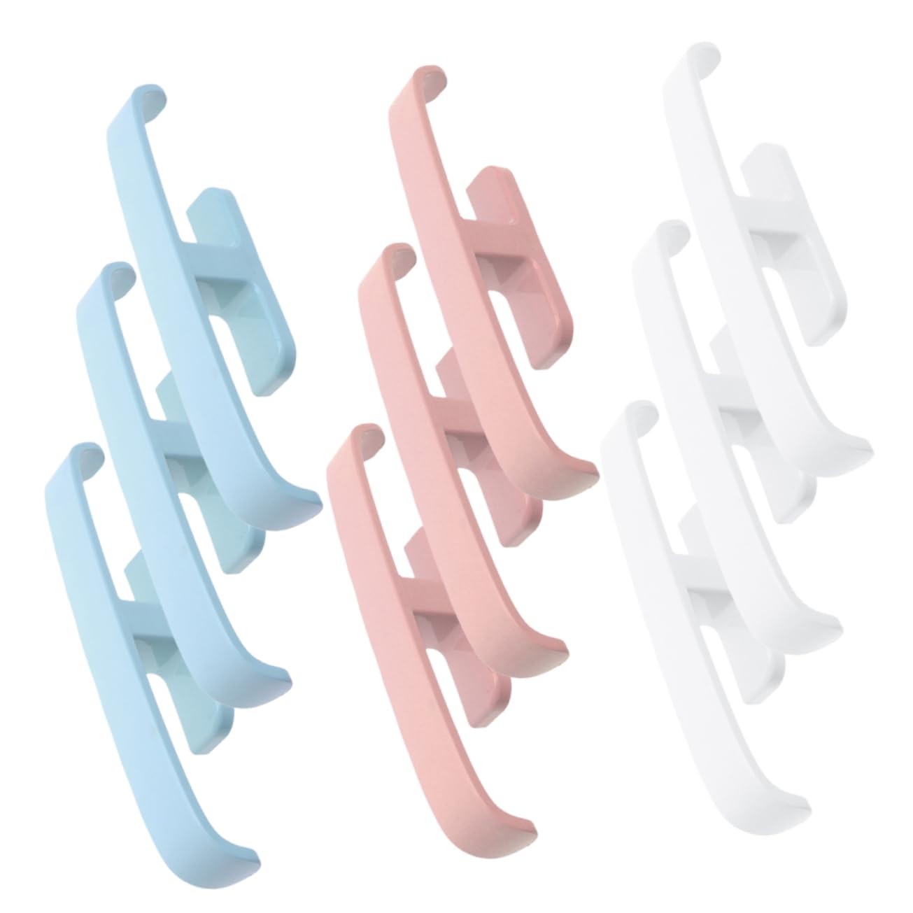 KOMBIUDA 9pcs Punch Slipper Mounted Shoe Organizer for Bathroom Multi Purpose Hooks for Space Saving Storage Easy Installation No Damage to Walls