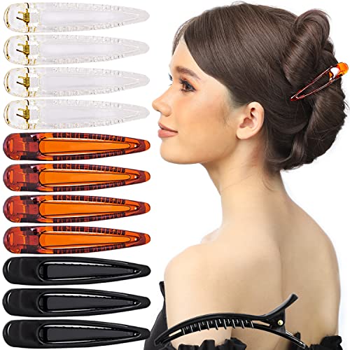 Pinzas de cabello femeninas clásicas 12 pzas