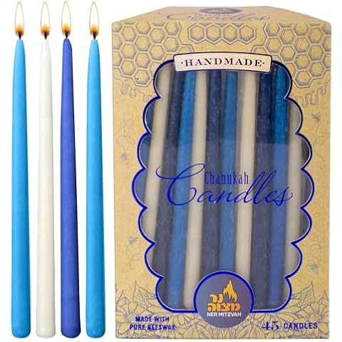 Beeswax Chanukah Candles by Ner Mitzvah Cover