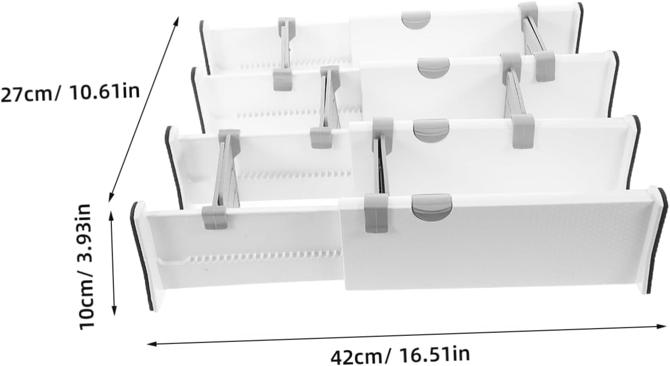 Adjustable Drawer Dividers Expandable Separators for Clothing and Storage Bins Sturdy Organizers for Home Bedroom Closet and Office Easy Installation Multiuse Design