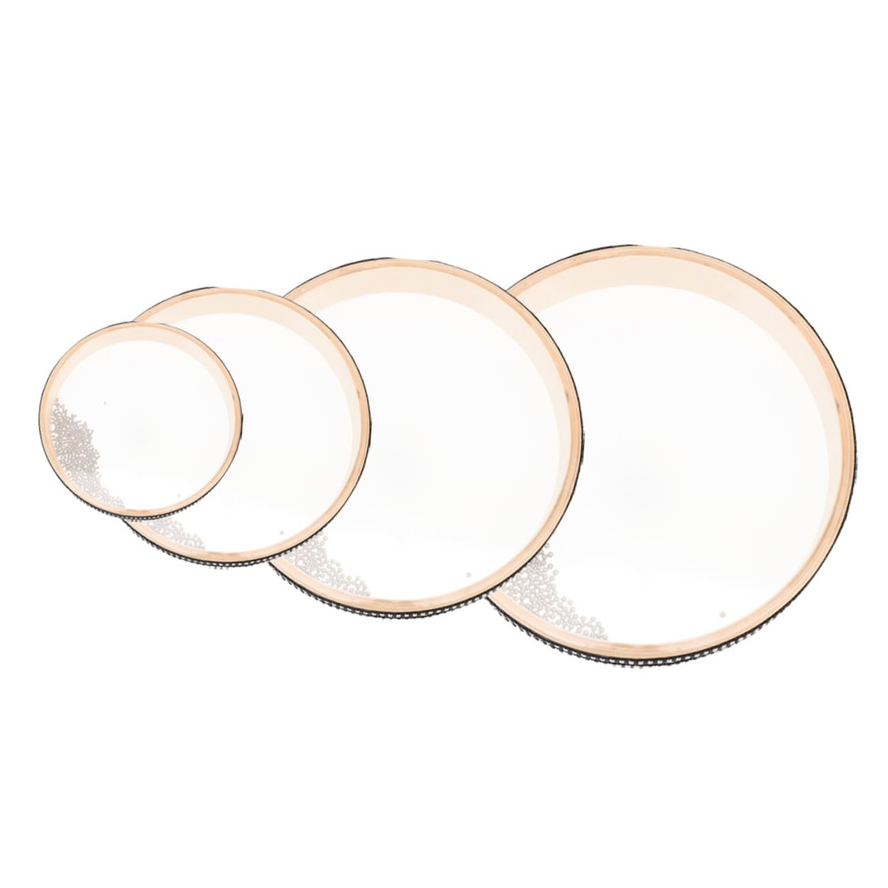 BESPORTBLE 4pcs Wave Bead Drum Ocean Sound Drum Musical Percussion Instrument for Interactive Plaything Safe and Smooth Surface present for Parent Bonding