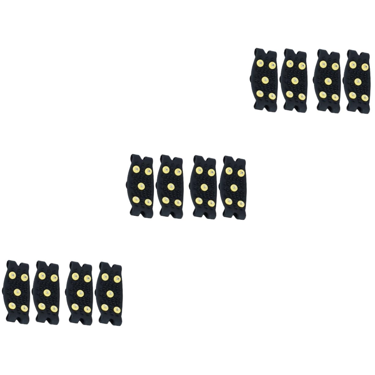 TOGEVAL 6pairs Crampon Spikes for Shoes Non- Ice Grippers Lightweight and Portable Foot Cover for Climbing Hiking and Activities TPE Material for