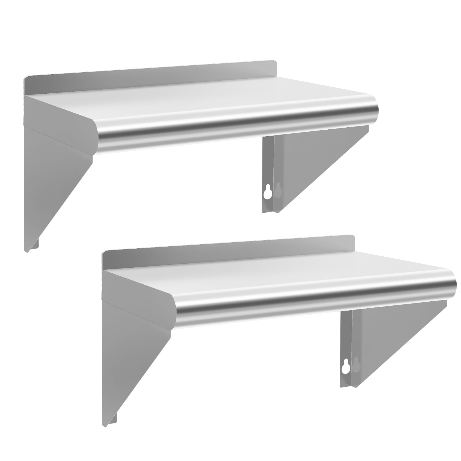 14 x 24 Inch Stainless Steel Wall Shelves, 2 Pack, NSF Certified