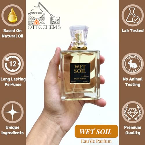 Image of Wet Soil Eau de Parfum 100ml | Petrichor Rain Scent | Earthy & Fresh Natural Mitti Attar Inspired Perfume | Unisex Long Lasting Fragrance | Best Gift for Loved Ones | by Ottochem's