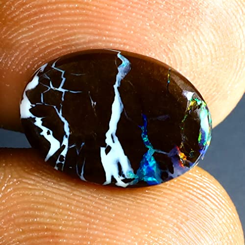Opale Boulder d'Australie 4.33 ct, cabochon multicolore naturel d'exception - 2