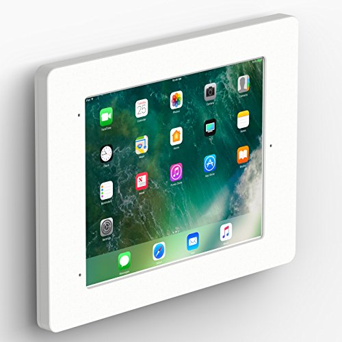 VIDAMOUNT White Home Button Covered Enclosure and Fixed VESA Slim Wall Mount [Bundle] compatible with iPad Pro 10.5" & Air 3rd Gen