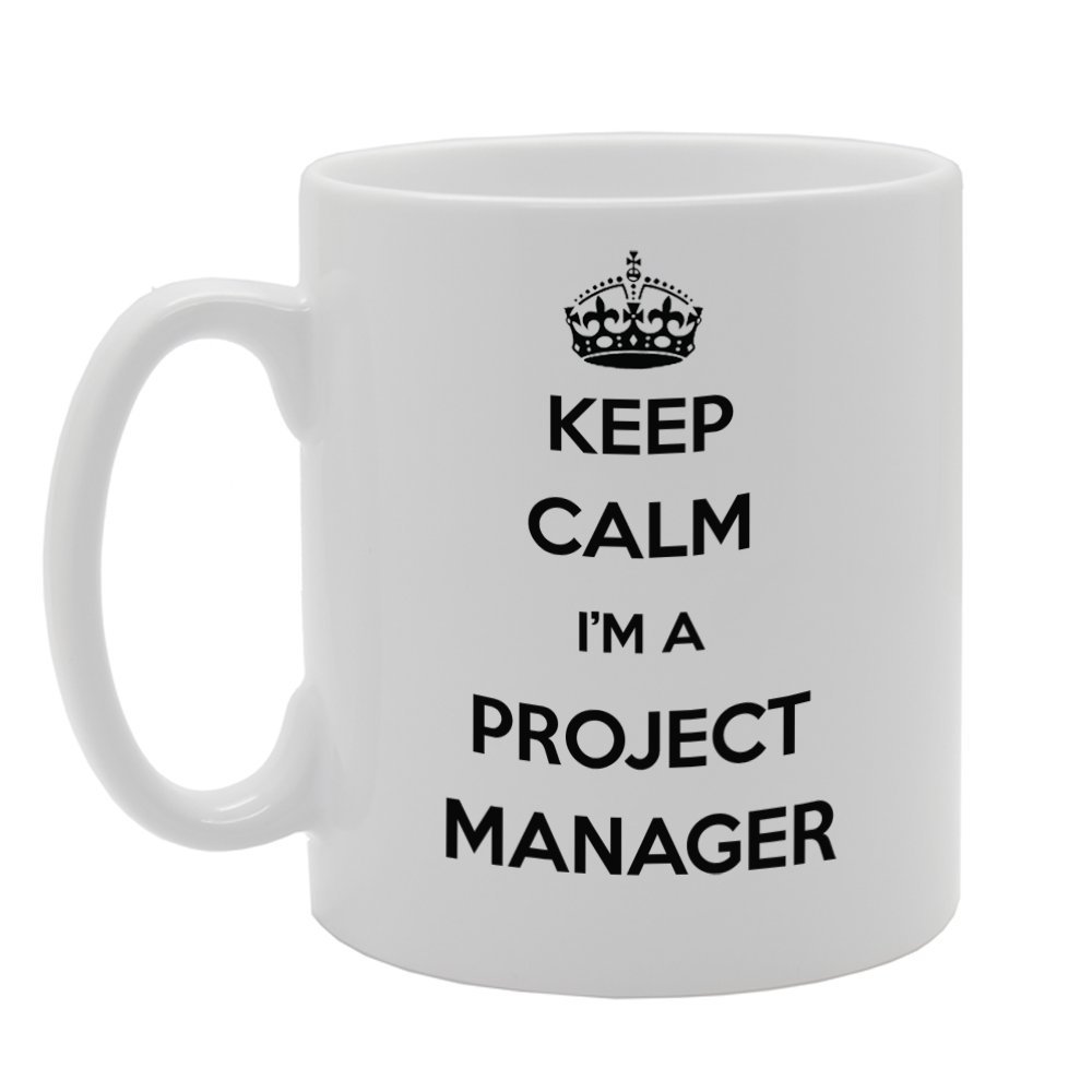 Coralgraph Inc Men's White Mg941 Keep Calm I'm A Project Manager Novelty Gift Printed Tea Coffee Mug