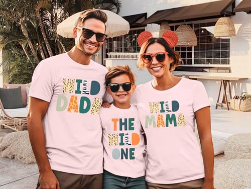 Image of Family Trips Matching Shirts : Wild One Print Tee Safari Animal Theme Parent-Child Outfit