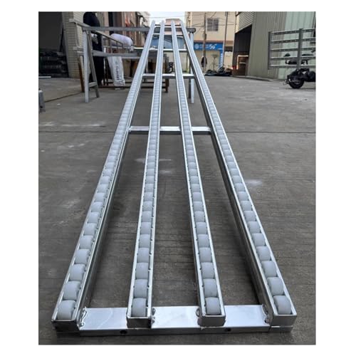 YJEUZCD Light-Duty Gravity Conveyor, Unpowered Roller Conveyor Slides, ABS Plastic Roller Stainless Steel Frame, Transportation Barreled Water Cartons Beverages Unloading Pulley ( Color : Silver-(W)30