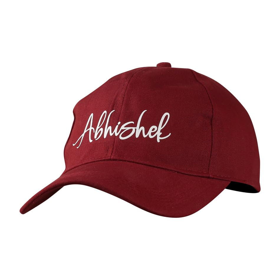 Image of AICA Personalised Name Cotton Cap for Men & Women � Black, Free Size | Gifts for Men & Women