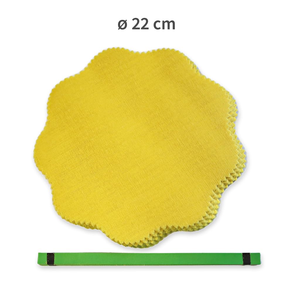 FRANZ MENSCH 100 Stück Hygostar Zitronenserviertücher Lemon Wrap | Baumwolle, Ø: 22cm, in verschiedenen Farben, Serviertuch lebensmittelecht