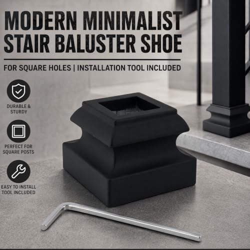 Balaustres de aluminio de 5/8 para escaleras negras 6