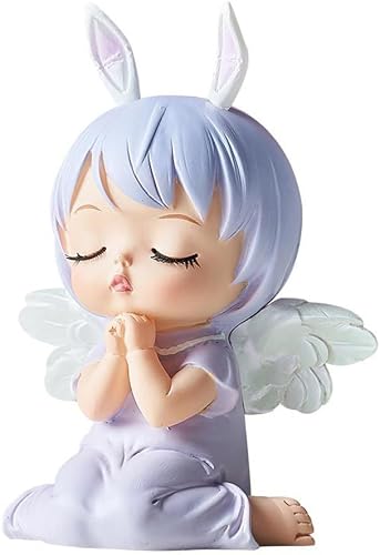 VALICLUD Figura de bebé niña, decoración de tarta, escultura de ángel, decoración de tarta, adornos de escritorio de Navidad, centros de mesa para