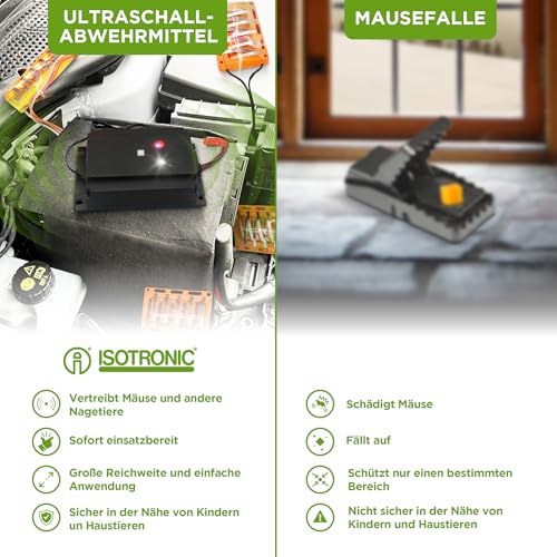 Isotronic Marderschreck für Autos mit Hochspannung und Ultraschall