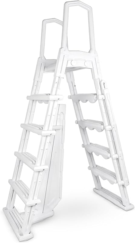 Escalera para pileta elevada y sistema de escalones | Escalera con estructura en A