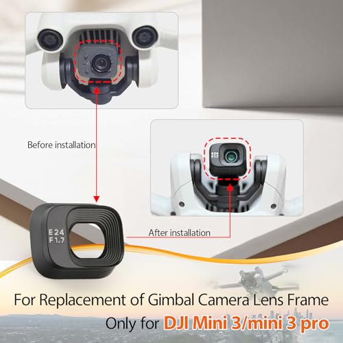 for DJI Mini 3/Mini 3 Pro Gimbal Camera Frame Replacement Mini 3 Pro Gimbal Camera Lens Frame Cover Cap Drone Accessories Parts