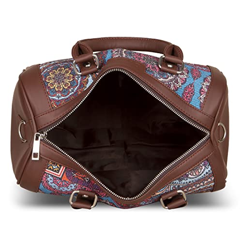 Image of ZOUK Vegan Leather Handmade Women's Handbags with double handles and detachable Sling Strap