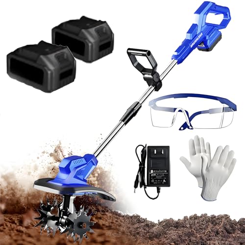 Motocoltivatore elettrico 3 in 1 con 4 lame in acciaio,
