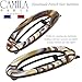 Camila Paris CP3367 French Hair Barrette Clip for Women, Handmade, Onyx, Side Slide-in Metal-Free Closure Strong Hold Grip Hair Clips for Girls, No Slip Durable Hair Accessories, Made in France
