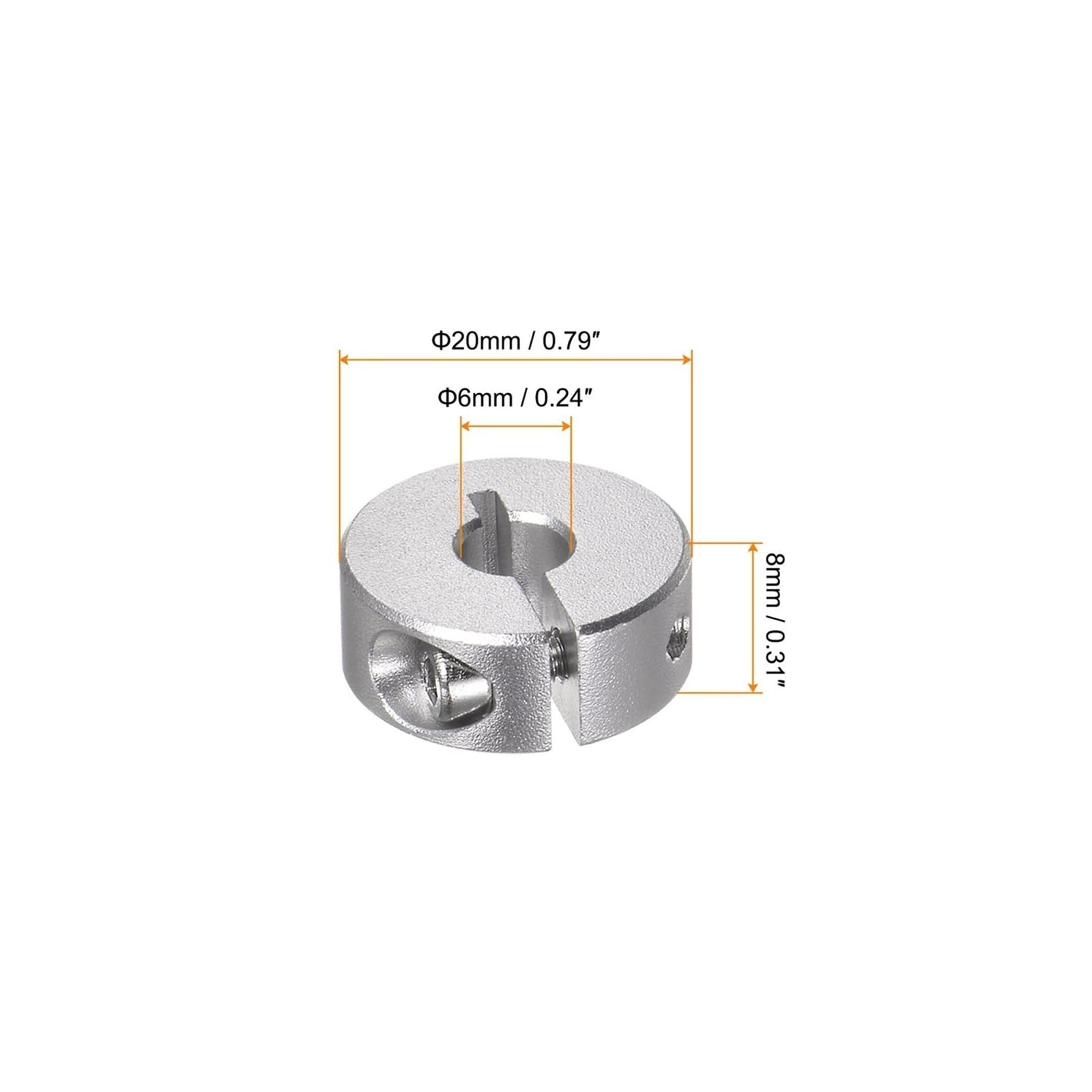4 szt. kołnierz wału 6-35 mm otwór zestaw ze stopu aluminium śruba dzielona