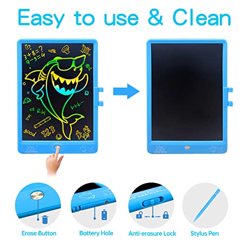 Zmlm Gifts For 3-12 Years Old Boys - 10 Inch Lcd Writing Doodle Tablet Reusable Drawing Board For Kid Girl Toddler Teen Age 3 4 5 6 7 8 9 Preschool Activity Toy Christmas Game #TOP2
