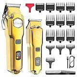 【Todo en uno para el hogar y el salón de belleza】Este práctico juego de cortapelos incluye una máquina de corte de pelo ajustable y un cortapelos para más detalles. El diseño ligero reduce la presión de la mano para una manera fácil de cortar el pelo, sin importar lo que sea nuevo corte de pelo o peluquería.