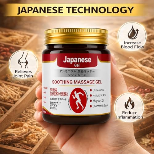 Image of Pack of 2 Originol Japanese Instant Pain Relief Soothing Massage Gel | Fast-Acting Muscle & Joint Comfort | With Mugwort Oil, Camphor & Lactic Acid | Relief for Back, Neck, Shoulders & Knees