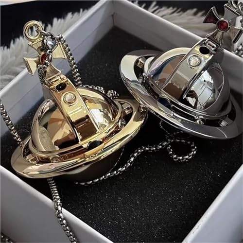 Encendedor Collar Saturno Metal Recargable Plata miniatura 6