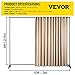 VEVOR Trennwand für Vorhänge, 2,4x3 m, 4Rollen Raumteiler-Set, Rahmen aus Aluminiumlegierung, Verdunkelungsvorhang und tragbare Oxford-Tasche im Lieferumfang enthalten, erweiterbarer Raumteiler,Beige