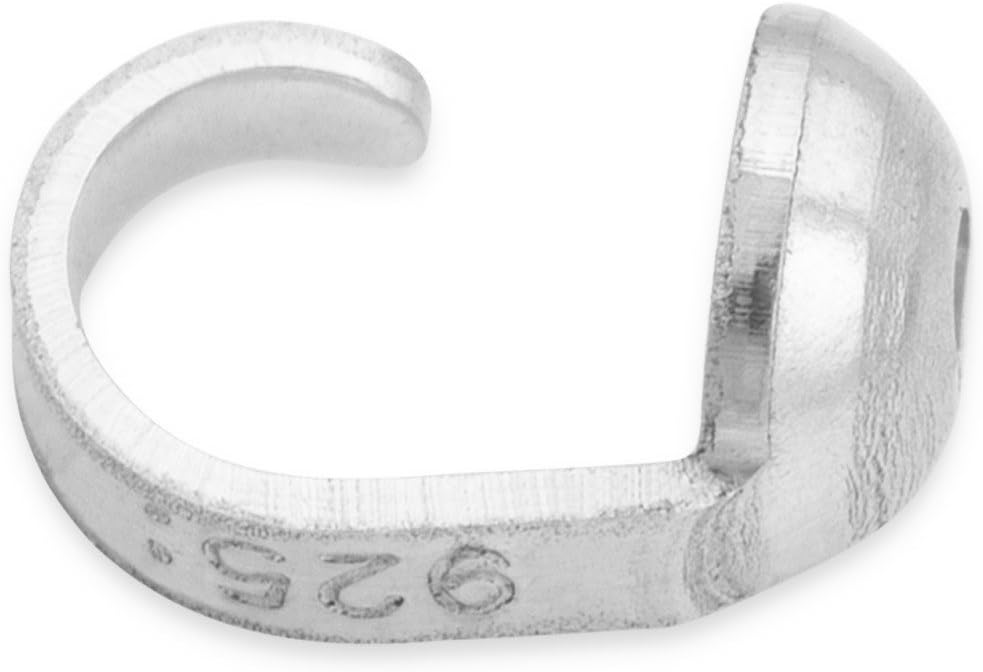 100 Pieces Sterling Silver Plain Bead Tip Findings 3x5 mm