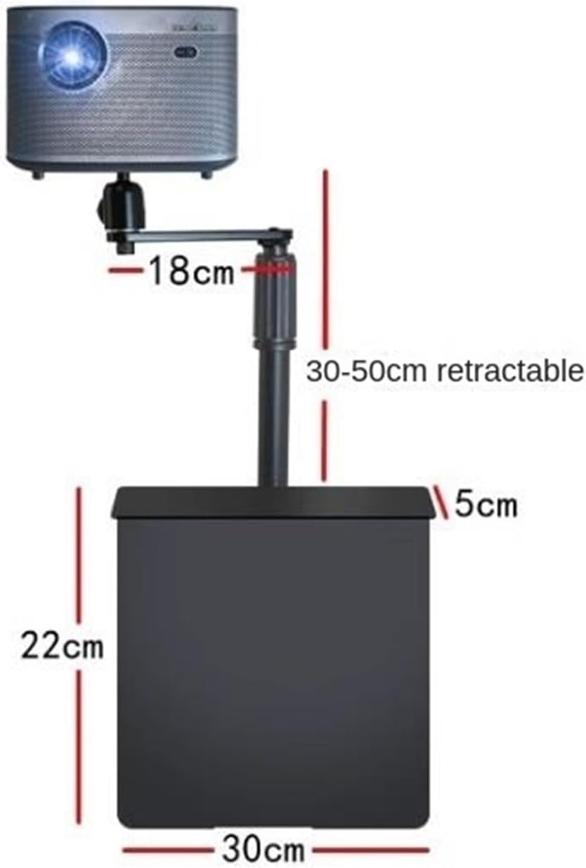 Mount Bracket Multifunctional Projector Stand Mount Adjustable Height with Tray Mounting Close to The Wall Office Projector