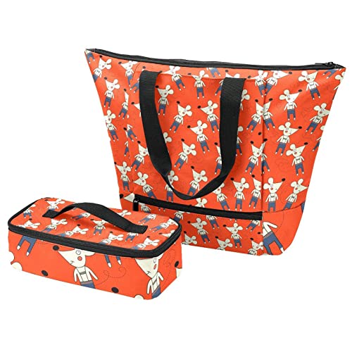 Sac fourre-tout et boîte à déjeuner Halloween avec sacs isolants multicolores