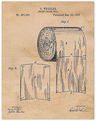 Amazon.com: Toilet Paper Roll Patent Print Old Look (8.5" x 11") M11329:  Posters & Prints