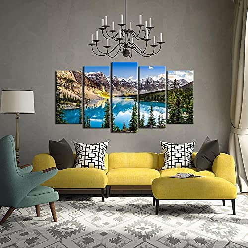 Tableau Grand Format Canada Moraine Lac pour Habiller un Mur Vide