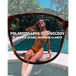 FIMILU 2 Packs Sunglasses for Women Polarized UV400 Protection Lens Big Frame Fashion Glasses Trendy Stylish Shade - Image 5