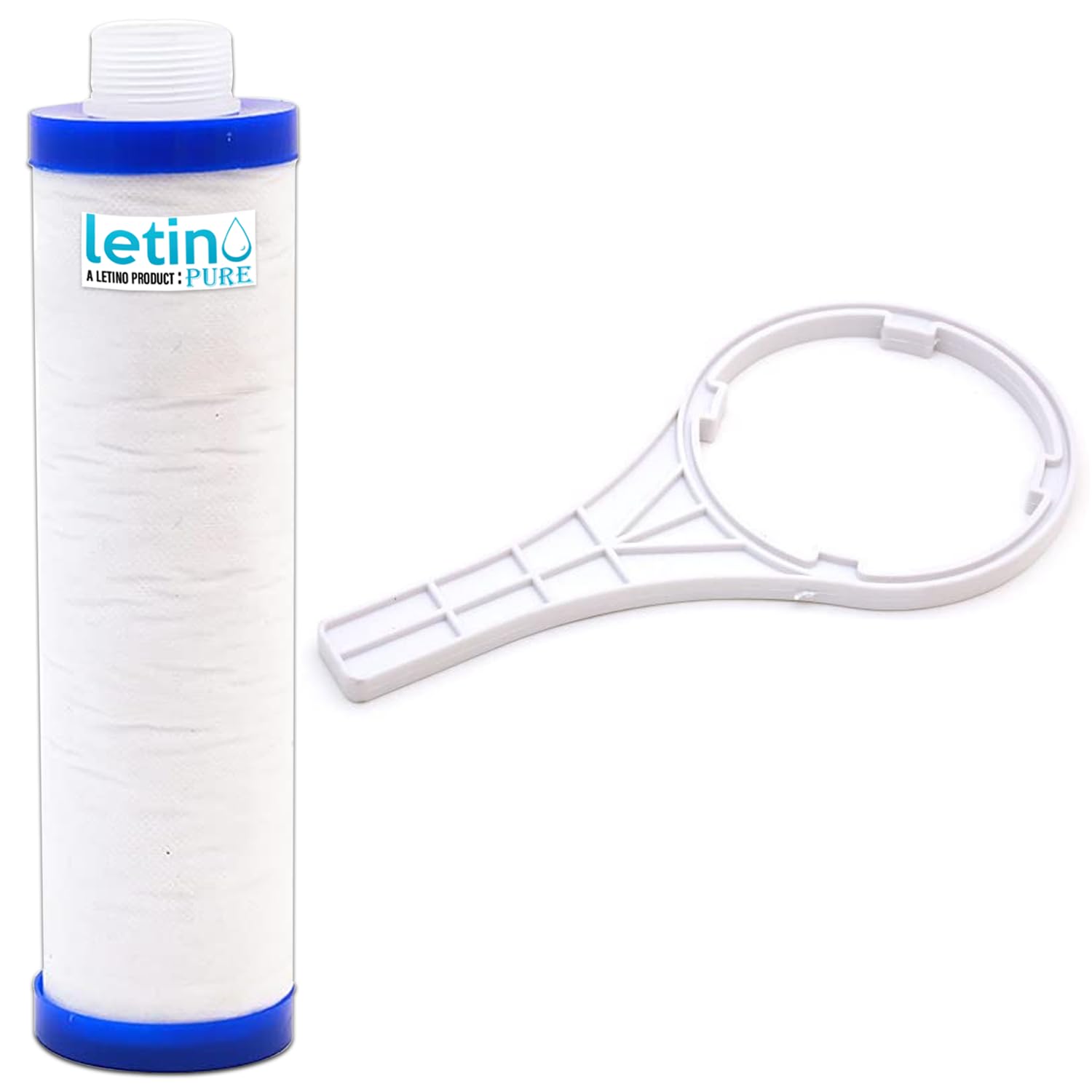 Letino prefilter MLT spun cartridge with wrench key (Polypropylene yarn wound, white, 9 inch)-image-7