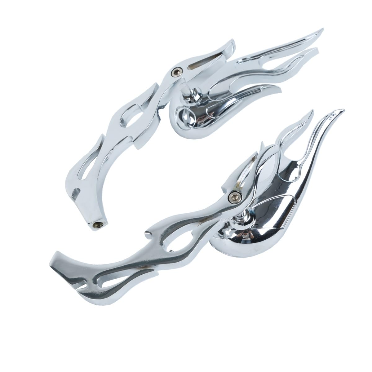 Rétroviseurs arrière chromés universels 8mm 10mm pour moto de sport