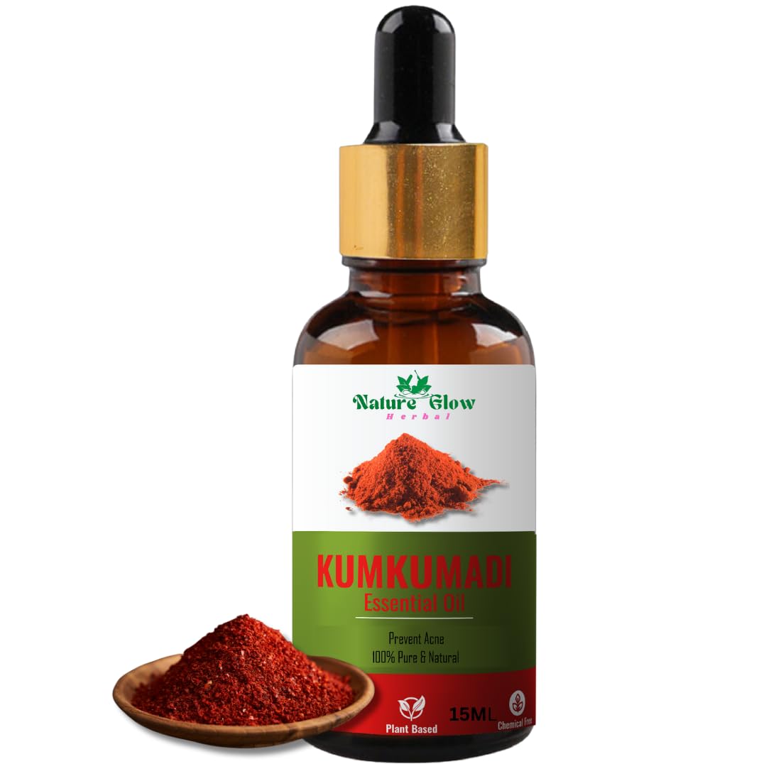 Kumkumadi Essential Oil - Skin Lightening, Dark Circle Removal, Clear Spot Less Skin, Dark to Lighten Dark Patches, Glowing Skin | Pack Of 1 (15 ml)