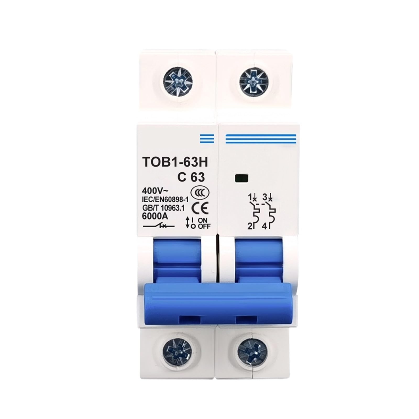 YFHGULBTK 2P 40A 400V~ 50HZ/60HZ Circuit Breaker AC MCB C Type 1Pcs(40A)
