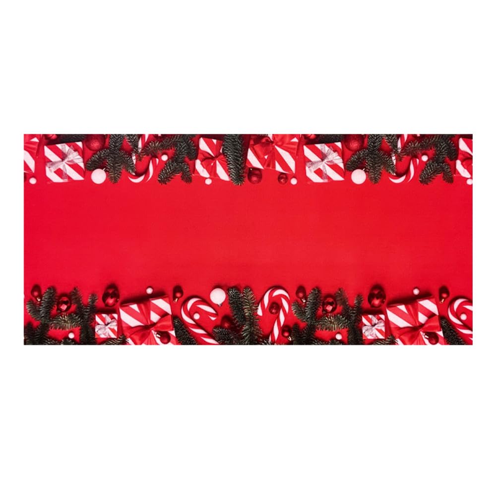 OLIVO.shop JINGLE ROLL Tappeto natalizio a metraggio per interno ed esterno, passatoia rossa Natale su misura larga 1 metro per eventi ed allestimenti, Tappeto natalizio su misura (5 m, GIFTS)
