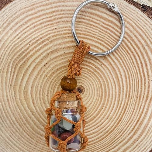 Handmade-Crystal-KeychainNatural-Crystals-Wishing-Bottle-Rope-PouchHealing-Charm-Fengshui-Protection