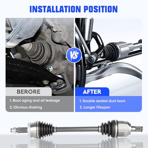 Front CV Axle Shaft Assembly Fit for Hyundai Sonata 2.4L 2015-2019, for Kia Optima 2.4L 2016-2020, L4 Gas Only, Left CV Joint Shaft, Replacement for 66-3829, 1 pack by Autsurles - Image 4