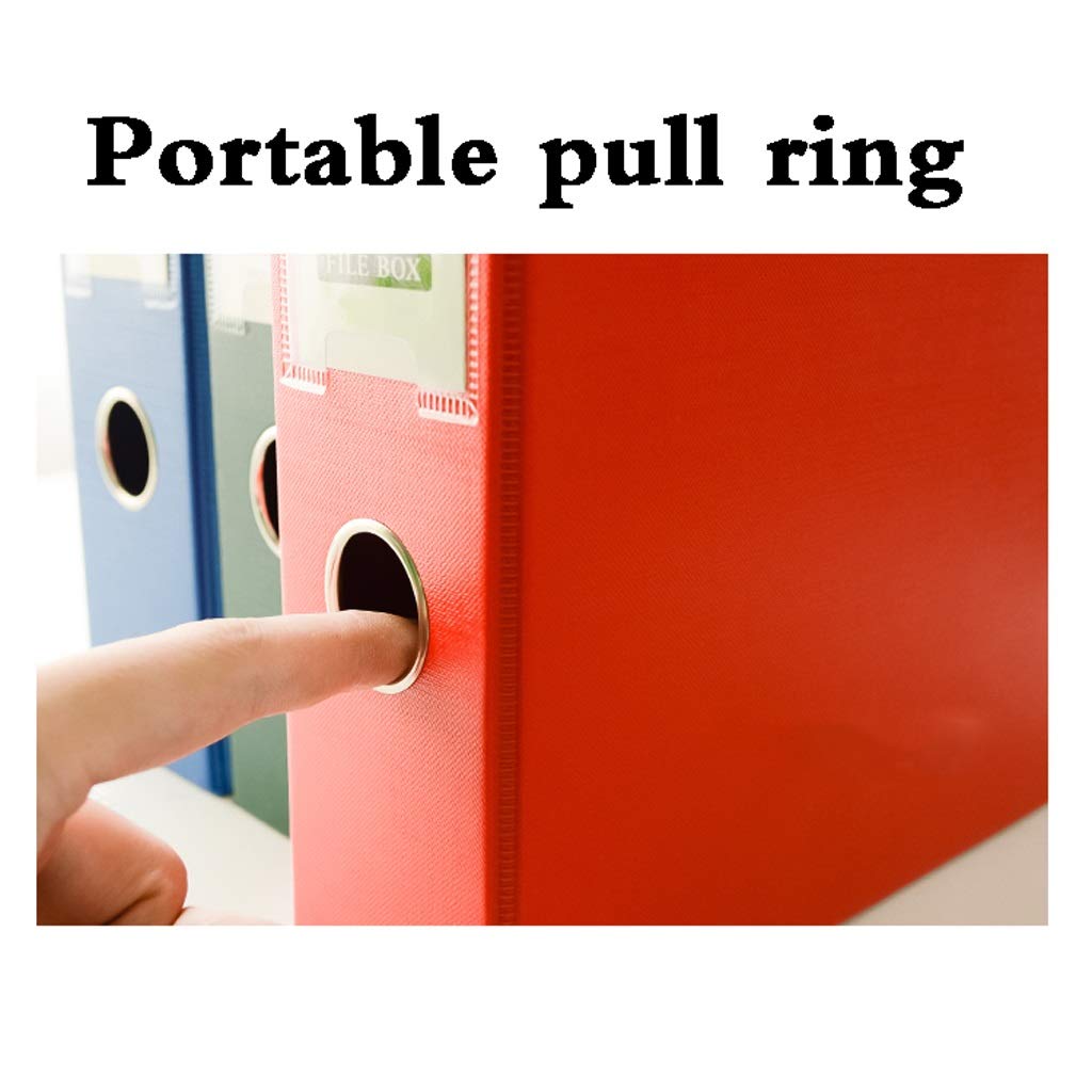 6 Pezzi Cartella Portadocumenti Raccoglitore Office Scatola Archivio di Pelle, A4 File Organizer di Pelle con Coperchio, Cartella di Archiviazione Storage Box, Nero