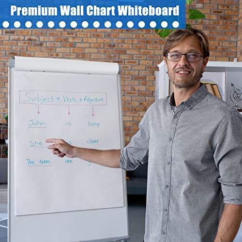 Glenmal 22.83 X 31.89 Inch Large Easel Pad Non Self Adhesive A1 Flipchart Paper Pad With Holes Portable Chart Paper For Teachers Classroom School White Board, 50 Sheets Per Pad (2 Pcs) #TOP5