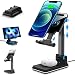 Produktbild Blsyetec Faltbare Kabelloses Ladegerät Handy Halterung 0.1S Induktive Qi Ladestation Dual 10W Schnellladung Wireless Charger kompatibel mit iPhone 12 11 Pro SE2 8 Samsung 8 9 10 20 AirPods Pro 2