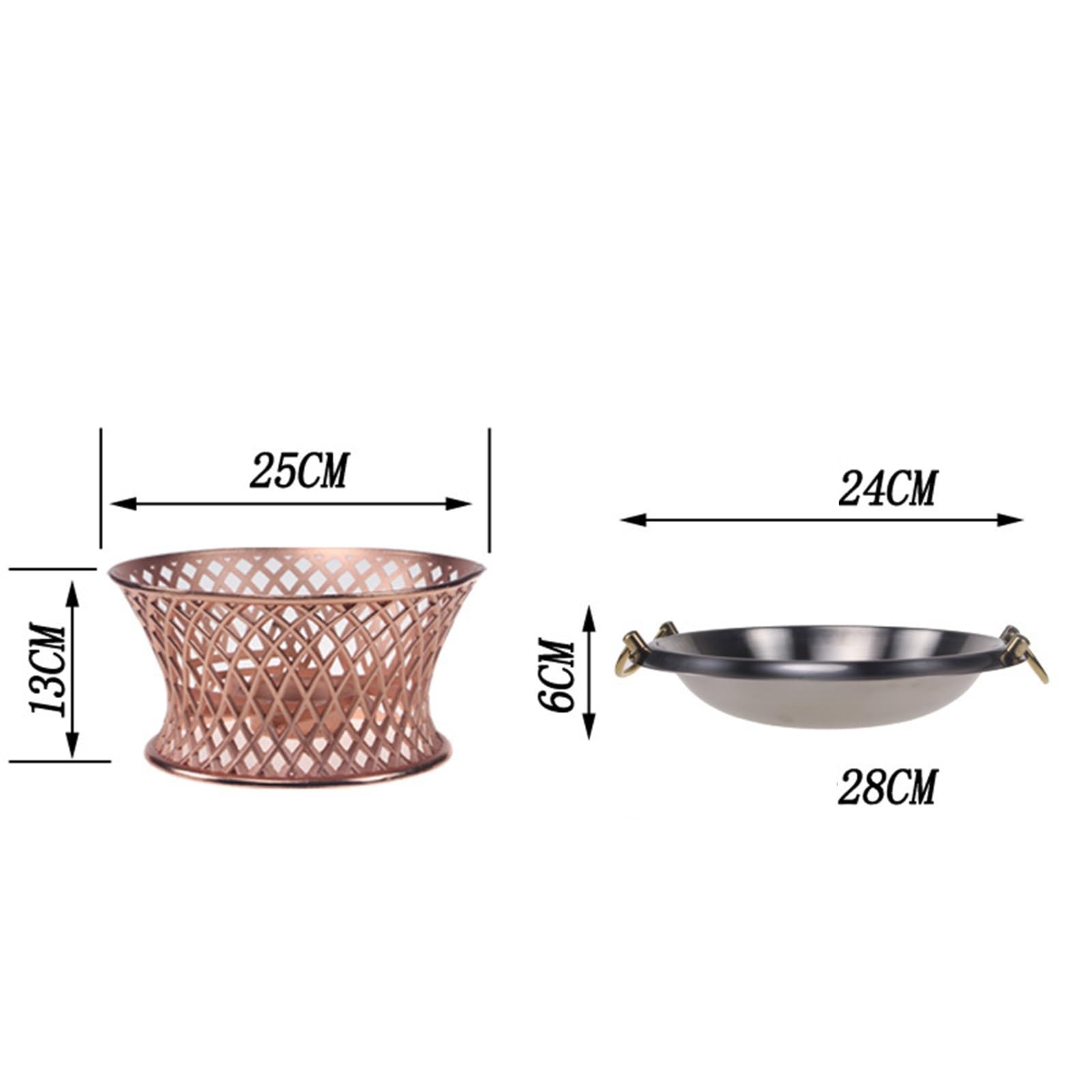 Juego de platos para bufé con tapas de cristal, calentador de alimentos de mesa de acero inoxidable, 24 cm, para catering, fiesta, boda