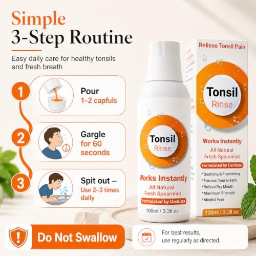 Tonsil Stone Mouthwash - Oral Rinse or Tonsil Stone Mouthwash, 100 ML - Help Soothe Tonsils, Remove Bad Breath and Relieve Dry Mouth — view 6