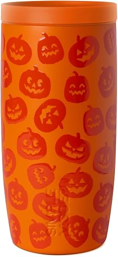 Simple Modern Halloween Travel Coffee Mug 360° Lid | 16oz | White | Voyager Ceramic-Lined Insulated Stainless Steel Coffee Tumbler, Iced Coffee Cup, Mug with Lid | Fits Cupholder, Winter White