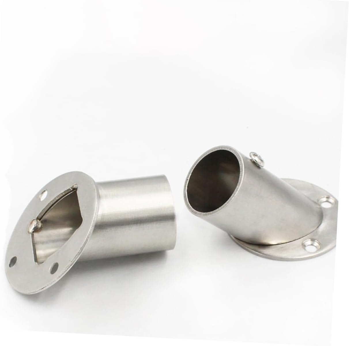 10pcs Design Closet Rod Brackets Pole Socket Flange for Wall Hanging Clothes Pole Shower Rod Holder